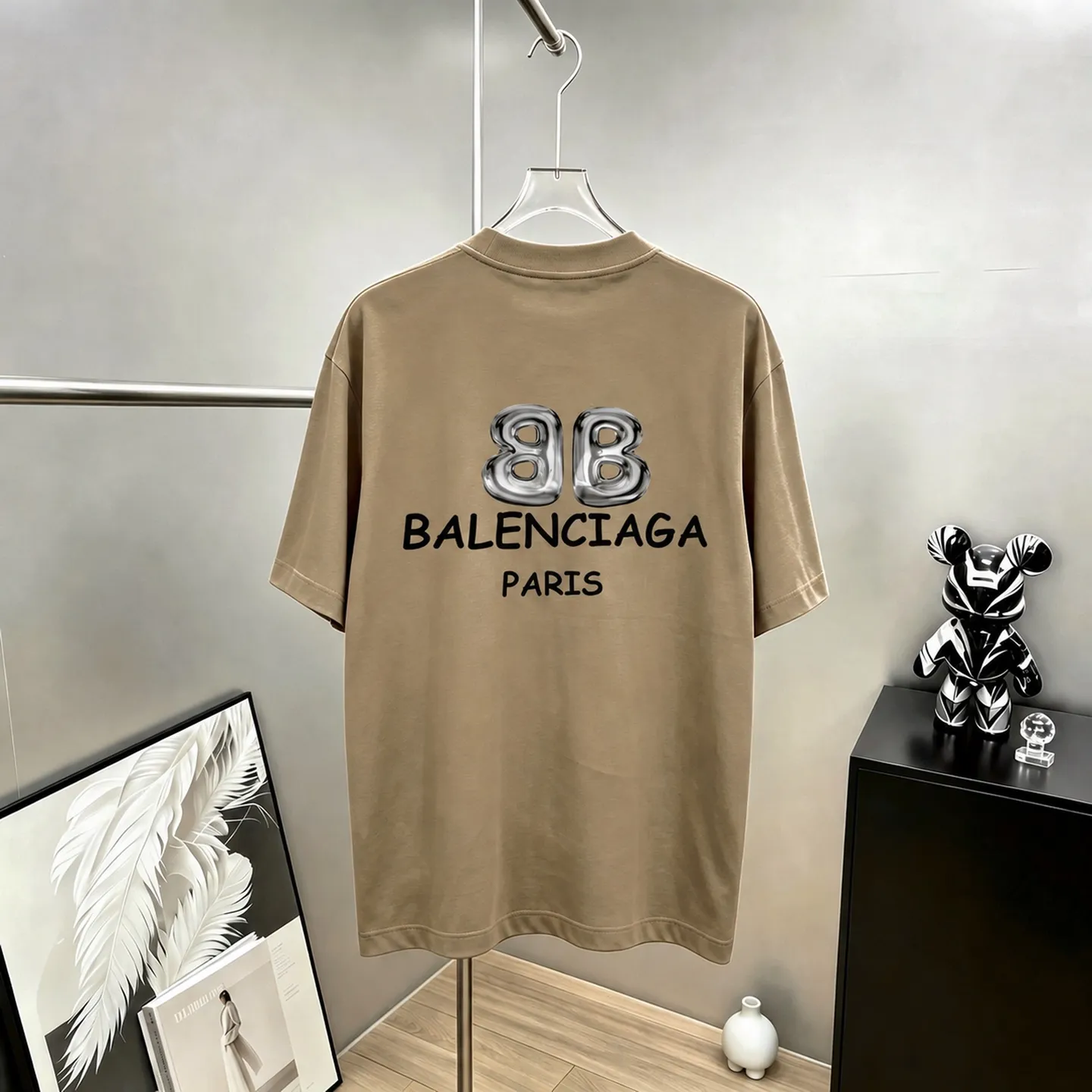 bal～ ，New Arrival 280g 7A tee ， Same Style ， : Black White Coffee Brown Size：S（90-130 ） M（125-150 ） L（135-165 ） XL（160-190 ） XXL（185-220